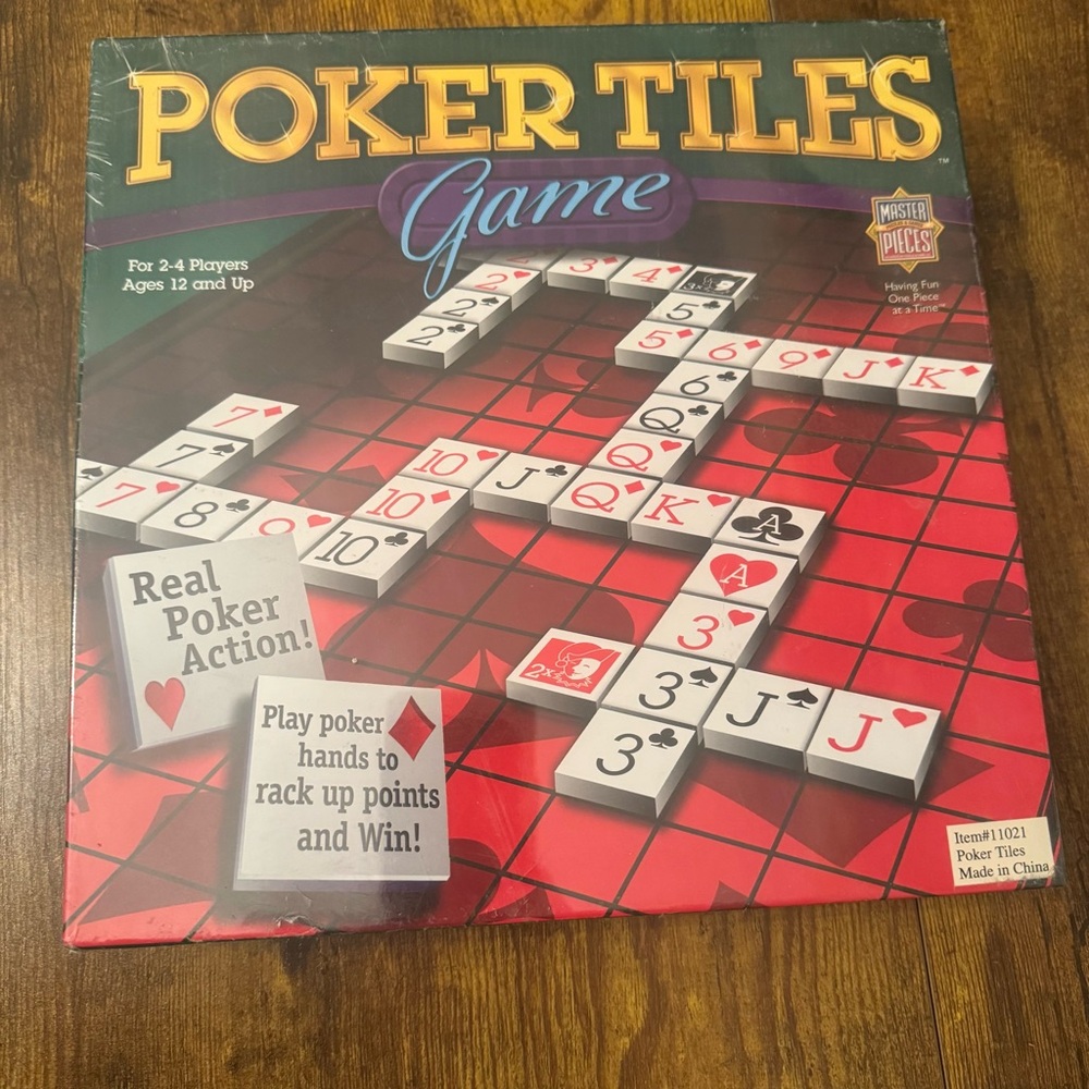 MasterPieces Poker Tiles Game Vintage 2005 Sealed Discontinued‎ Board Game